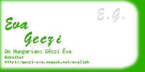 eva geczi business card