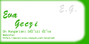 eva geczi business card